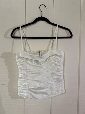 Reformation Bustier Top in White Size 10
